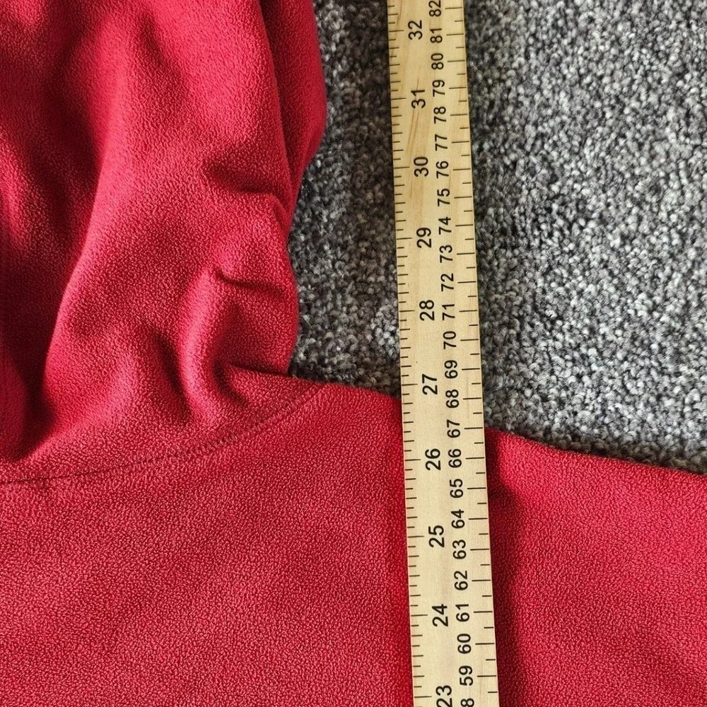 Vintage‎ Y2K Adidas Fleece Hoodie Mens XL Red Embroidered Logo Gorpcore